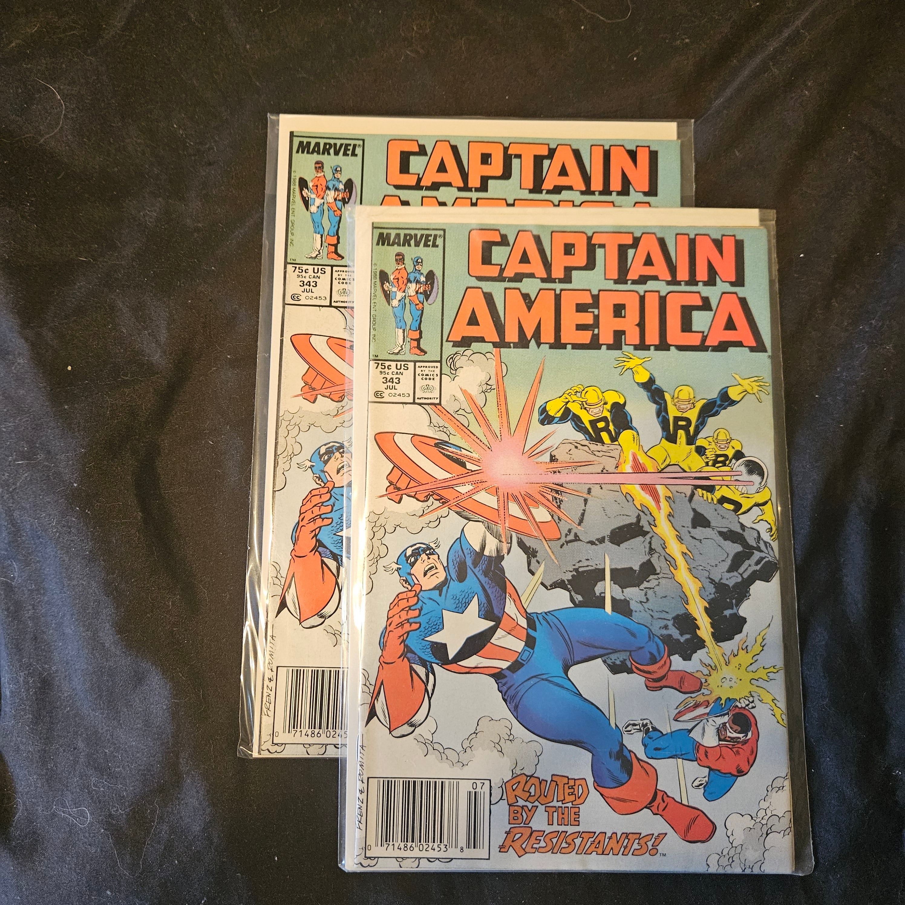 Marvel Comics Captain America #343 July 1988 - 1st Appearance of The Resistants | Rare Collectible Comic Book for Marvel Fans & Comic Collectors | Perfect for Display, Gifts & Investment