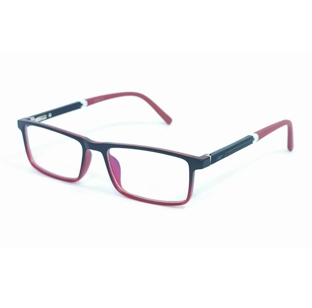 Blue Light Blocking Glasses - Rectangle Anti Glare Computer Glasses with Chashma Frame (66005) for Eye Strain Relief - Perfect for Office Work, Gaming & Screen Time