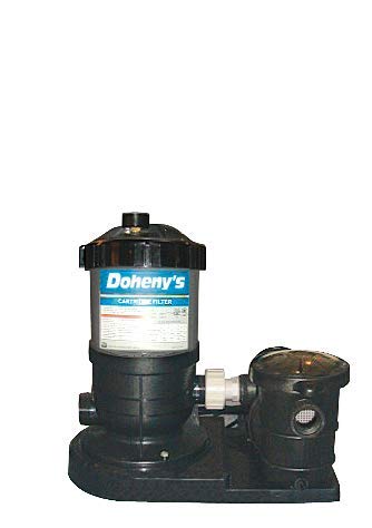 Doheny's Pool Pro Cartridge Filter System for Above Ground Pools | 25 Sq Ft Swimming Pool Filter with 3/4 HP Pump | Heavy Duty Thermoplastic Construction | Extra Large Non-Woven Cartridge for Crystal Clear Water & Maximum Flow | 115V 60Hz | Perfect for Backyard, Inground & Above Ground Pool Maintenance
