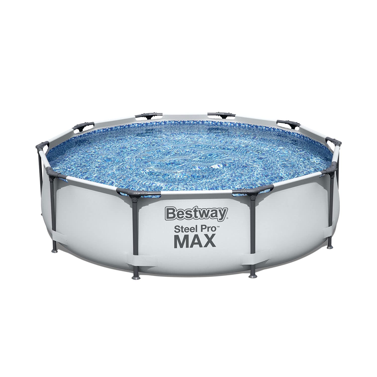 Bestway 56407 Steel Pro 10ft x 30in Above Ground Frame Pool Set with Filter Pump | Durable Outdoor Swimming Pool for Backyard, Garden, and Family Fun