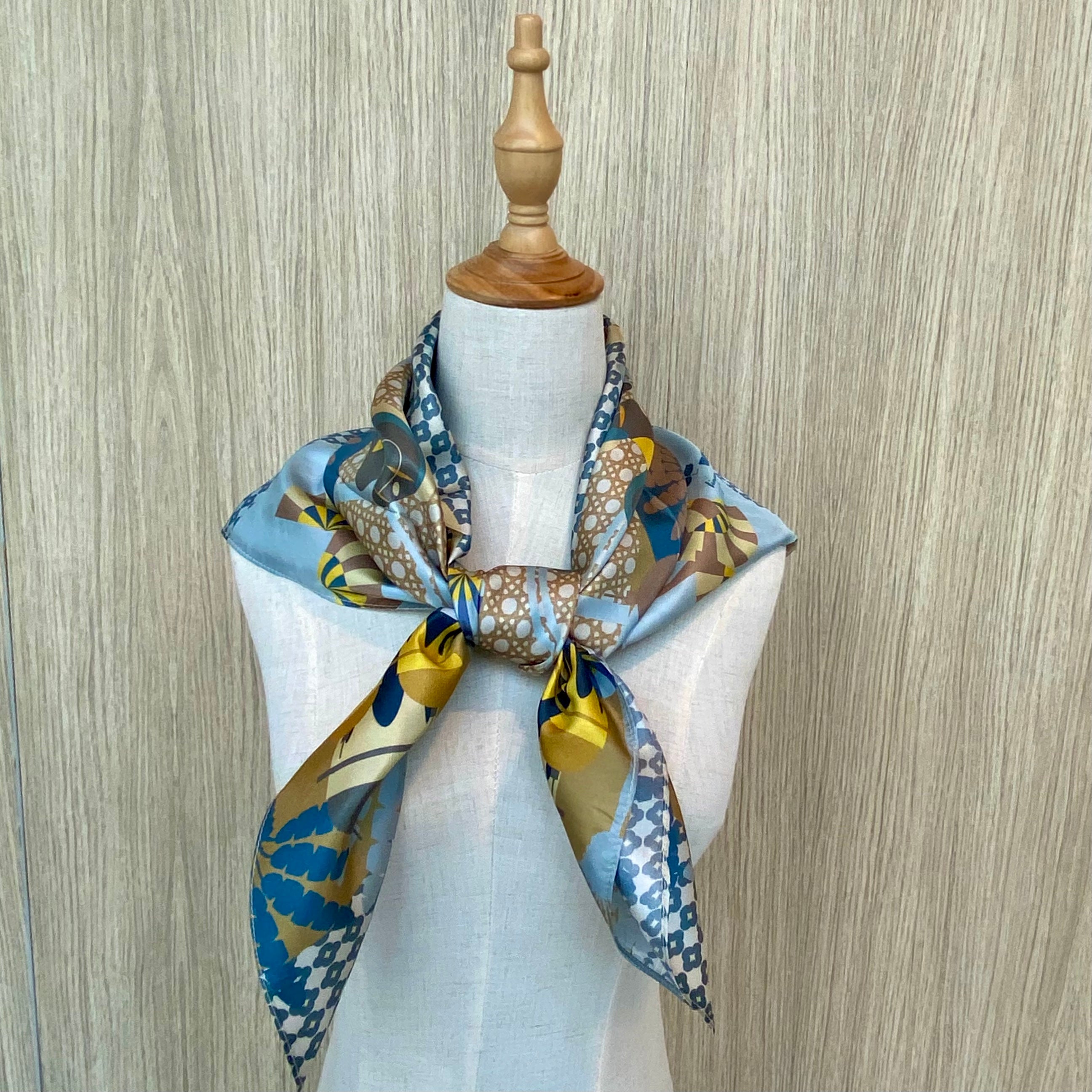 Enchanted Kampong Glam Silk Scarf - Luxury Floral Print Shawl for Women - Perfect for Travel, Weddings & Special Occasions