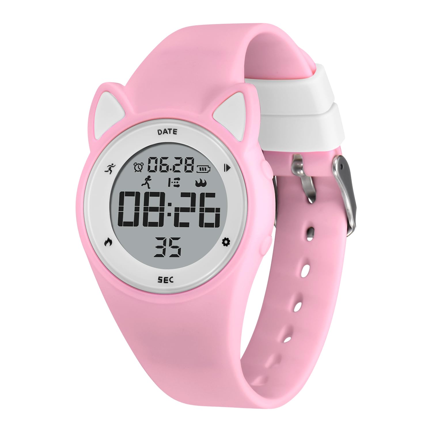 Kids Digital Sports Watch with Fitness Tracker - Waterproof Smart Watch for Girls & Boys Ages 5-14 - Pedometer, Alarm, Stopwatch (No App Needed) - Perfect Gift for Active Teens - Ideal for School, Sports & Outdoor Activities
