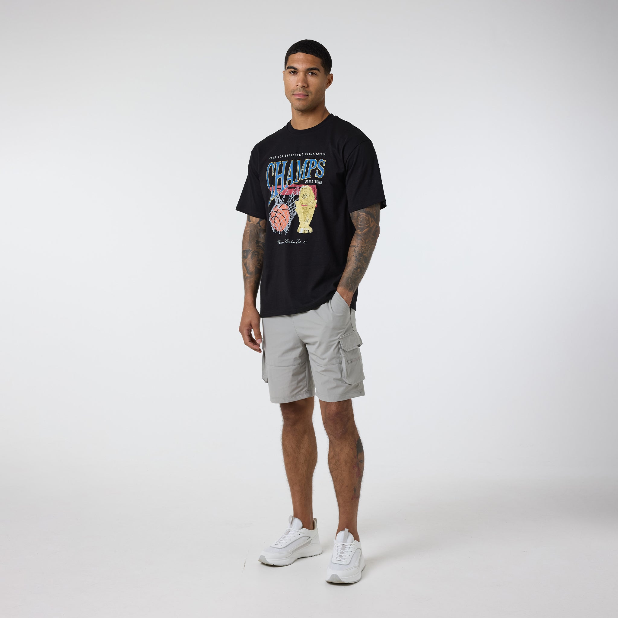 Champs T-Shirt for Men & Women | Premium Black Cotton Tee for Casual Wear, Gym, and Everyday Outfits