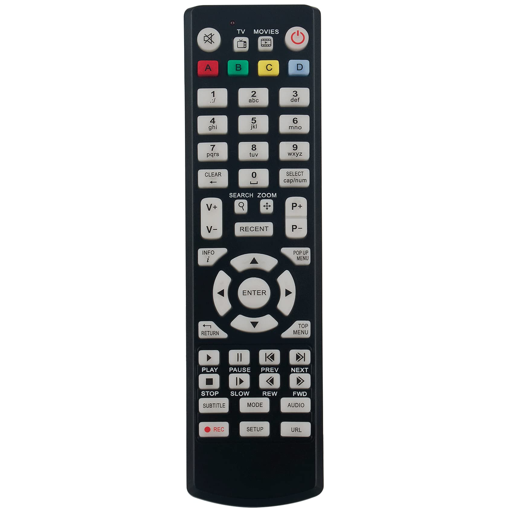 Universal Replacement Remote Control Compatible with Kartina TV Models - Micro HD, Relax, Like, Dune HD 53D Lite, TV-101, TV-102, TV-301, TV-303, Smart, Base, Duo, Max, Solo Lite Box - Perfect for Home Entertainment Systems & Streaming Devices