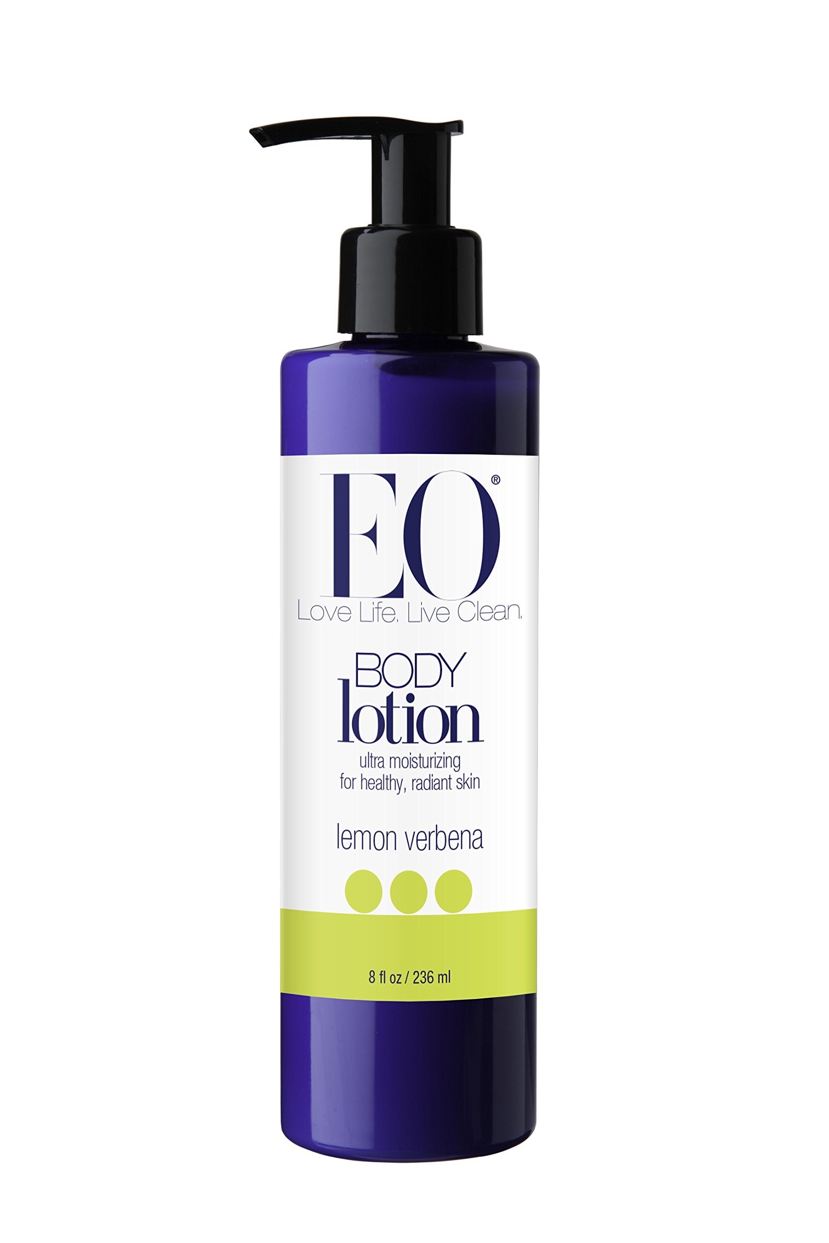 EO Body Lotion - Lemon Verbena Scent, 8 oz | Organic Moisturizing Cream for Dry Skin | Perfect for Daily Hydration & Spa Relaxation
