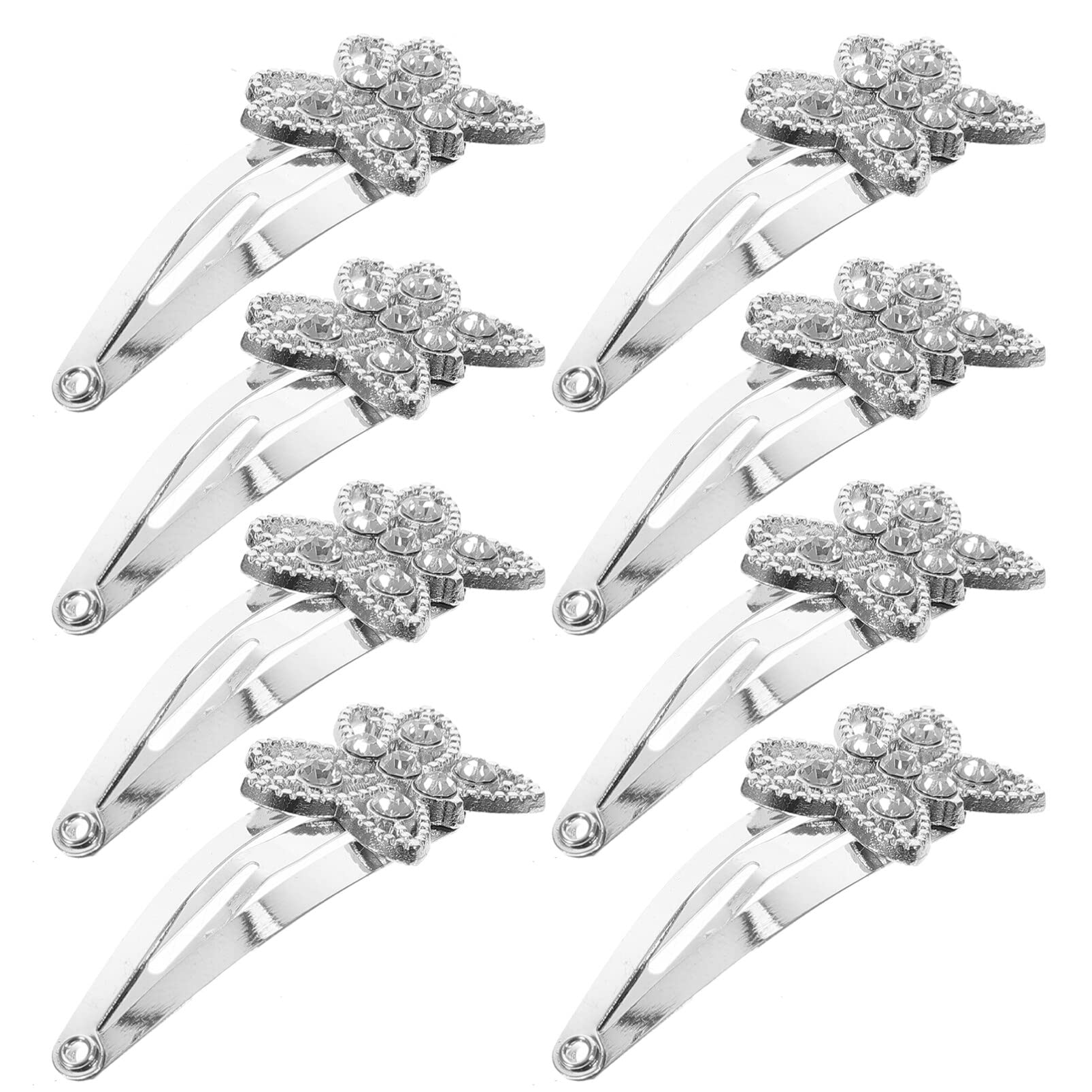 EXCLUZO 12pcs Butterfly Hair Clips with Rhinestones for Girls - Party & School Accessories