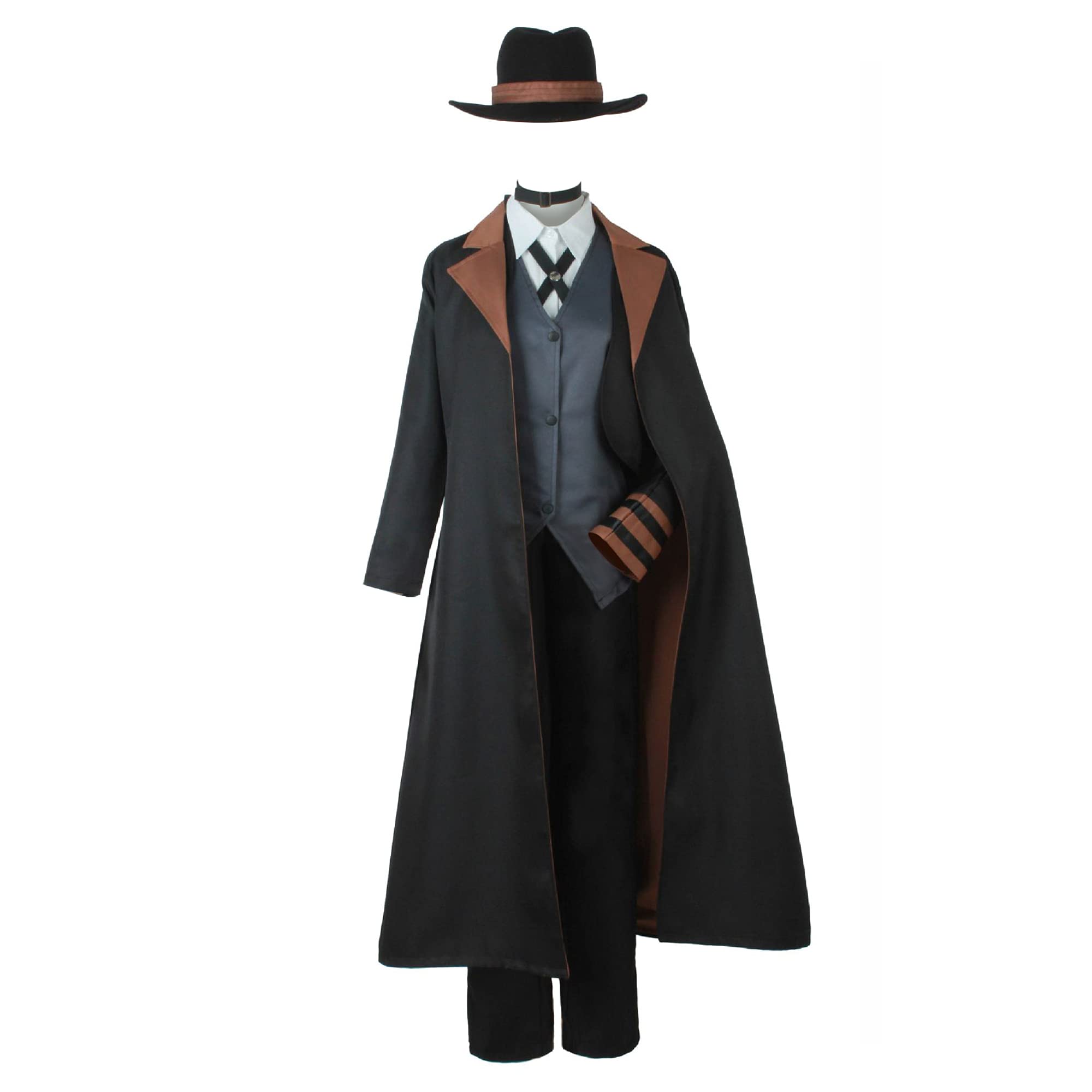 Nakahara Chuuya Cosplay Costume Full Set - Anime Uniform & Windbreaker Suit for Halloween, Anime Conventions & Themed Parties - Perfect for Cosplay Enthusiasts & Collectors