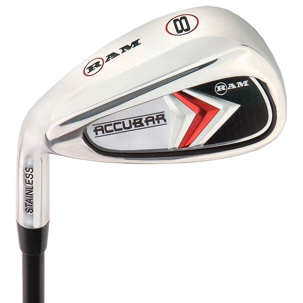 Ram Golf Accubar Men's Left Hand Iron Set 6-7-8-9-PW with 24° & 27° Hybrids for Improved Accuracy and Distance on the Course