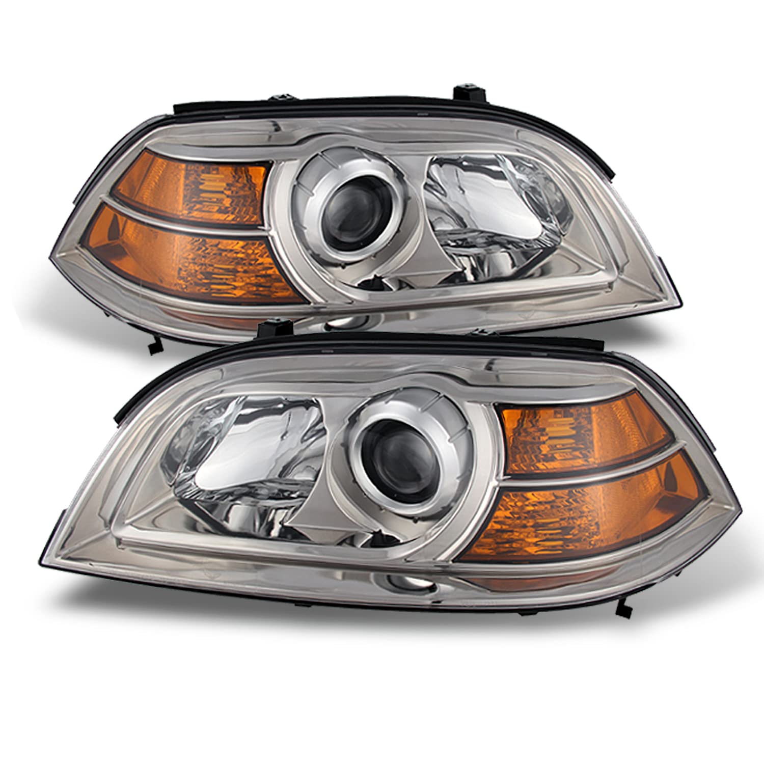 AKKON Chrome Bezel Headlights for Acura MDX - Direct Replacement Driver & Passenger Side Head Lamps Pair - Upgrade Your Ride for Night Driving & Enhanced Visibility