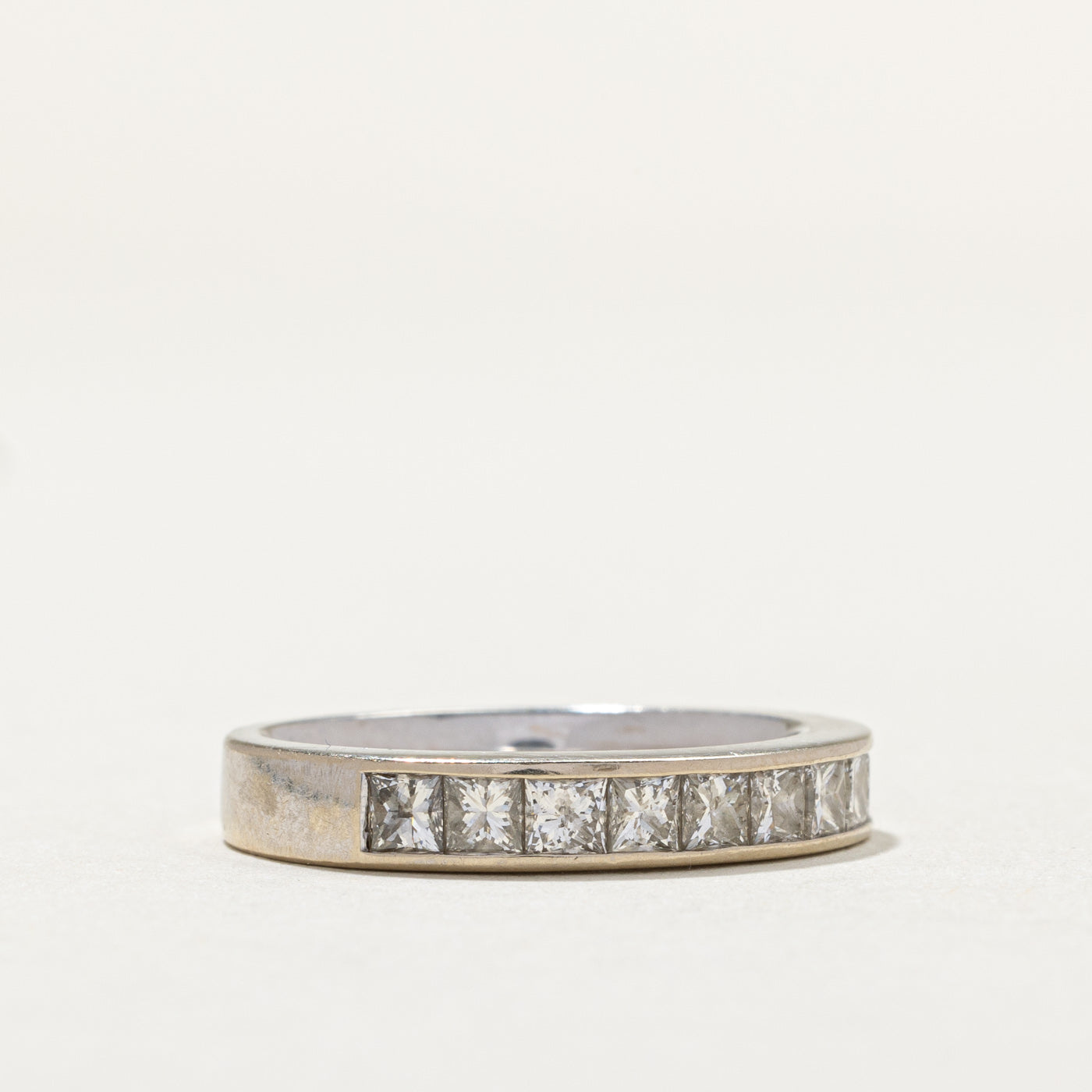 1.10ctw Princess Cut Semi Eternity Diamond Ring - Size 6.25 | Elegant Wedding Band, Anniversary Gift for Her | Perfect for Proposals, Engagements & Special Occasions