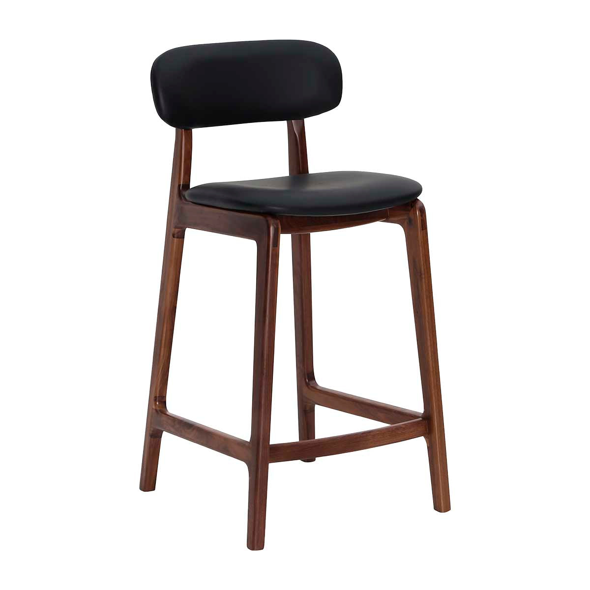 Premium Alaska Leather Bar Stool - Handcrafted Genuine Leather Counter Height Stool for Kitchen Island, Home Bar & Dining Room - Modern Rustic Decor with Adjustable Height & Comfortable Backrest
