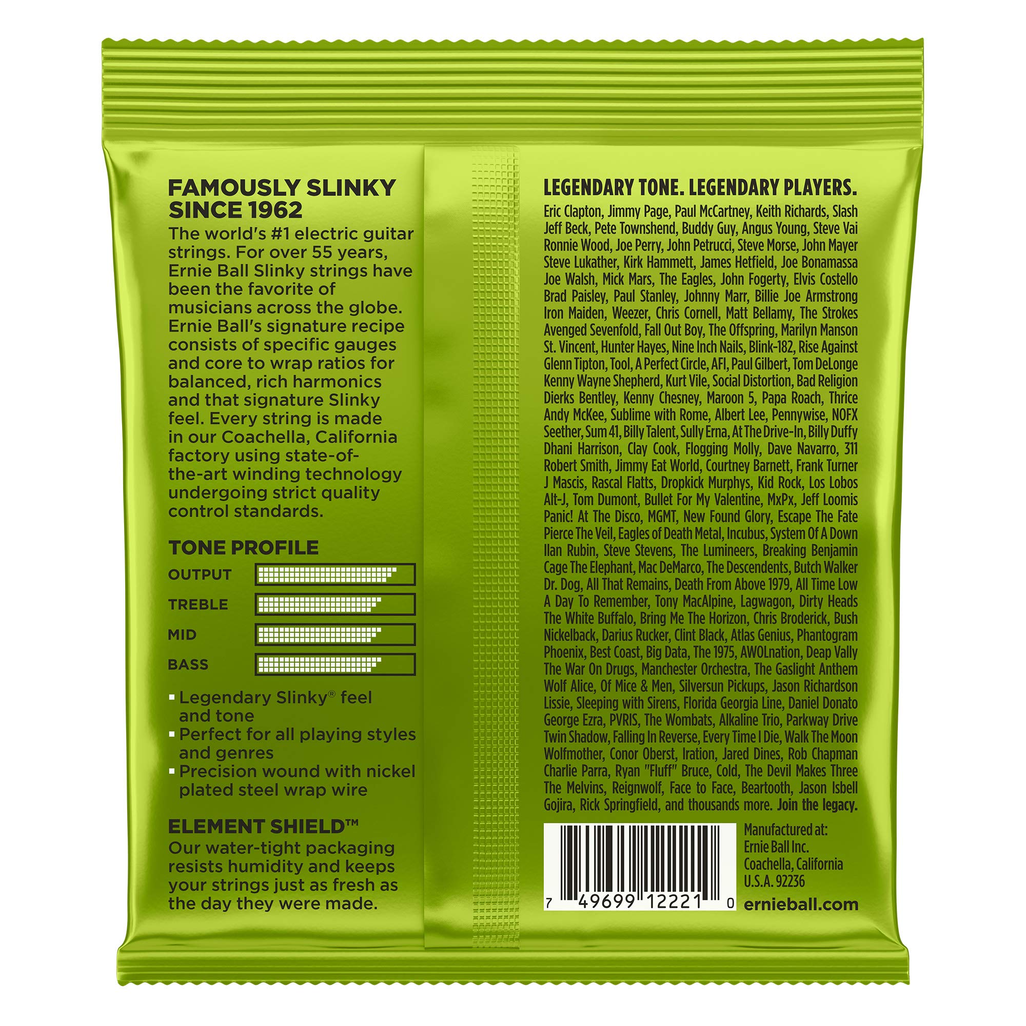 Ernie Ball Regular Slinky Nickel Wound Electric Guitar Strings - 4 Pack (P02221) | Perfect for Rock, Blues & Metal Performances & Studio Recording
