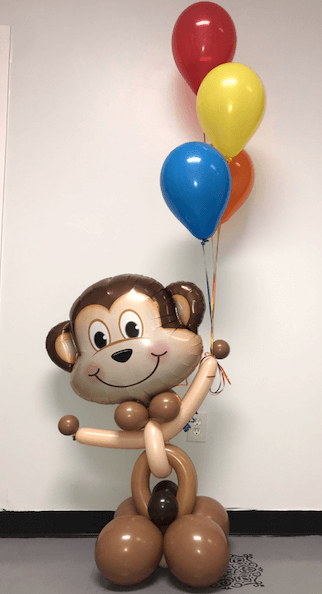 Funny Mischievous Monkey Balloon Animal - Perfect for Birthday Parties, Baby Showers & Decorations