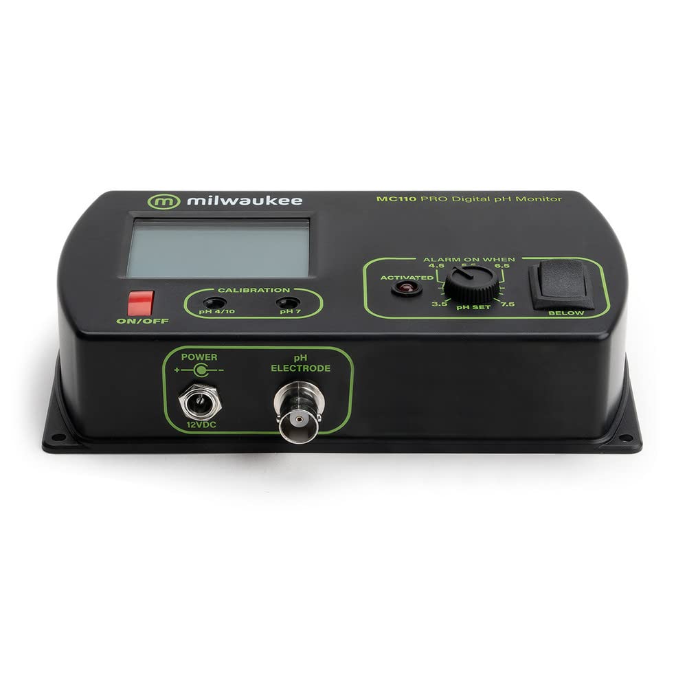 Milwaukee Instruments MIMC110 Digital pH Meter with Hi-Lo Alarm - Accurate Water Quality Tester for Aquariums, Pools & Hydroponics