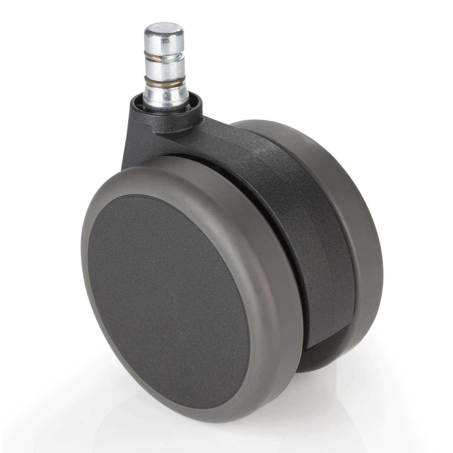 3 Inch Office Chair Caster Wheels with 7/16 Inch Stem Diameter - Set of 5 Heavy Duty Hard Floor Casters for Office Chairs, Rolling Chairs & Workstations - Perfect for Carpet-Free Offices, Home Workspaces & Conference Rooms