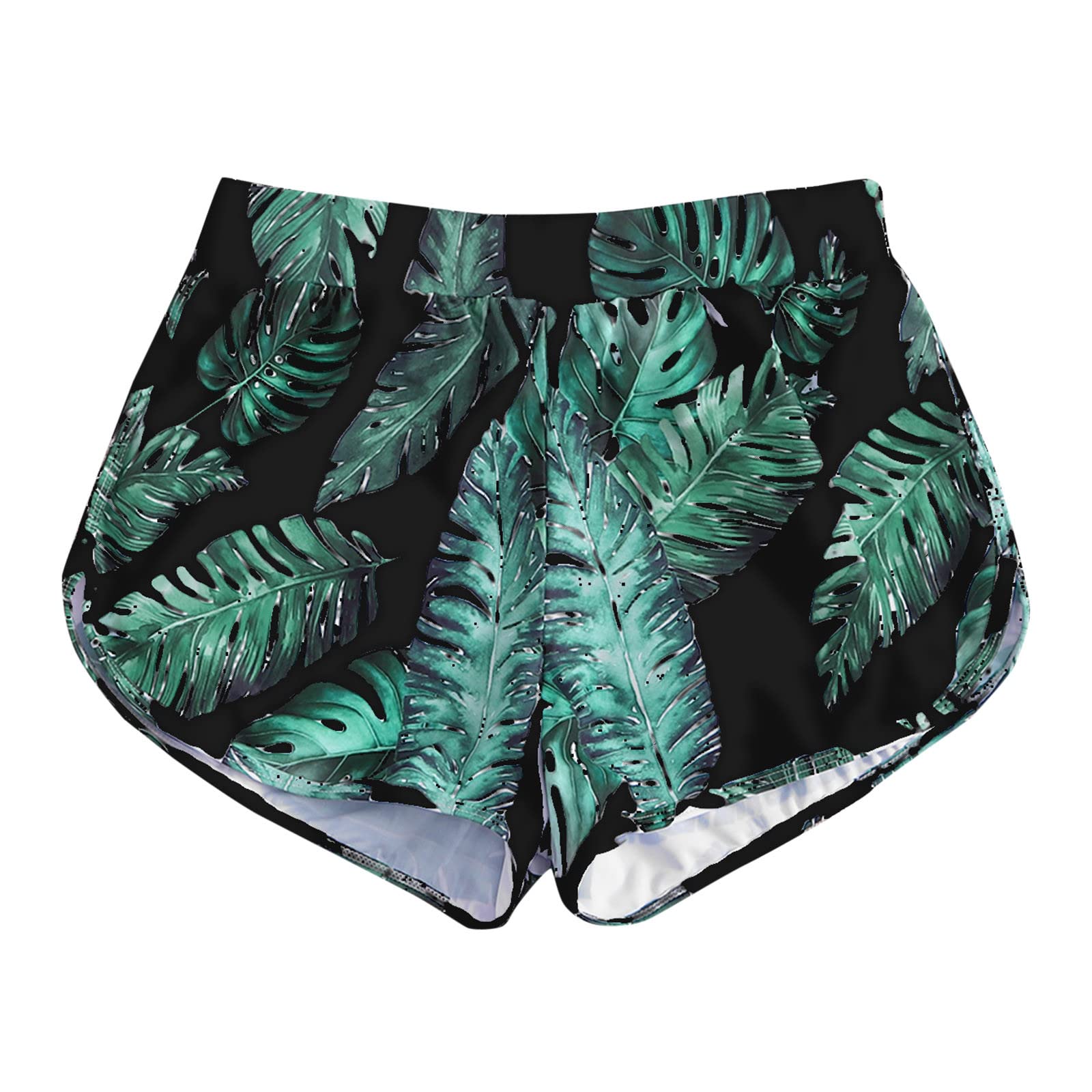 Women's High Waist Bikini Bottom - Lace Up Swim Briefs with Tropical Print | Sexy Beach Shorts for Swimming & Sunbathing | Perfect for Pool Parties, Vacation & Summer Fashion