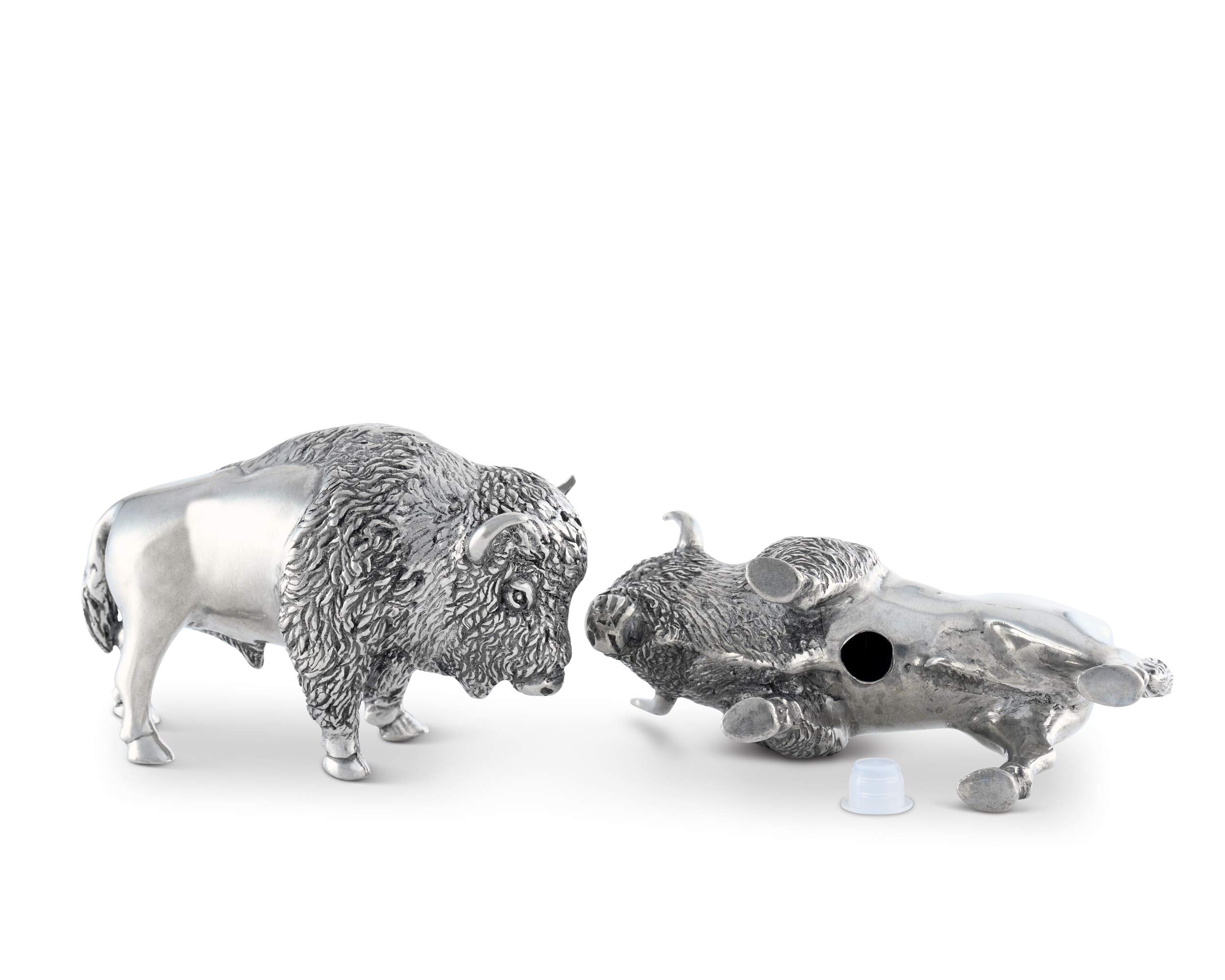 Vagabond House Pewter Bison Salt and Pepper Shaker Set - 3