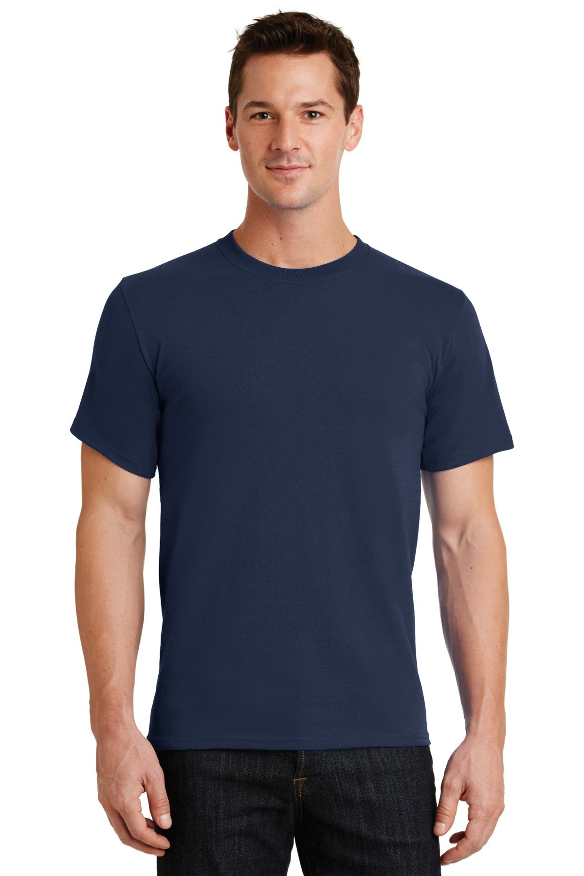 Port & Company PC61 Navy XL Men's Comfort Fit T-Shirt - Soft Cotton Crewneck Tee for Casual Wear, Work Uniforms & Everyday Basics