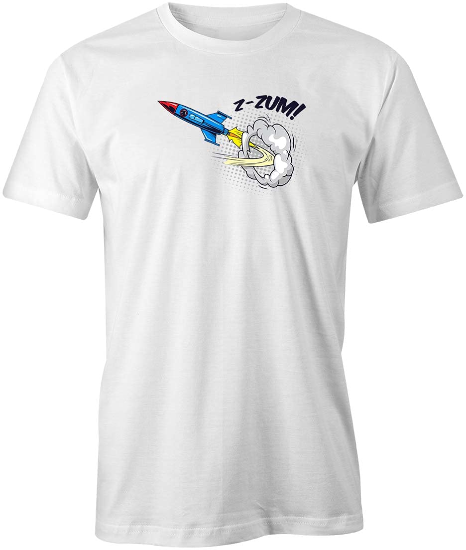 Comic Space Rocket Graphic T-Shirt for Men & Women | Cool Astronaut Print Cotton Tee | Casual Wear, Cosplay, Gift for Sci-Fi Fans