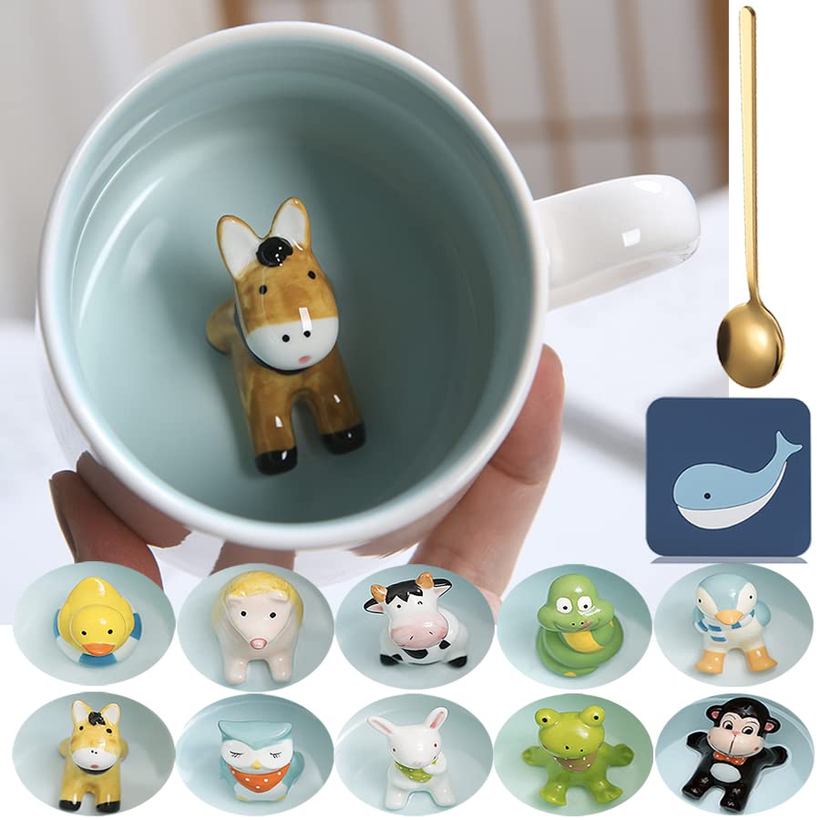Animal Coffee Mugs with Donkey