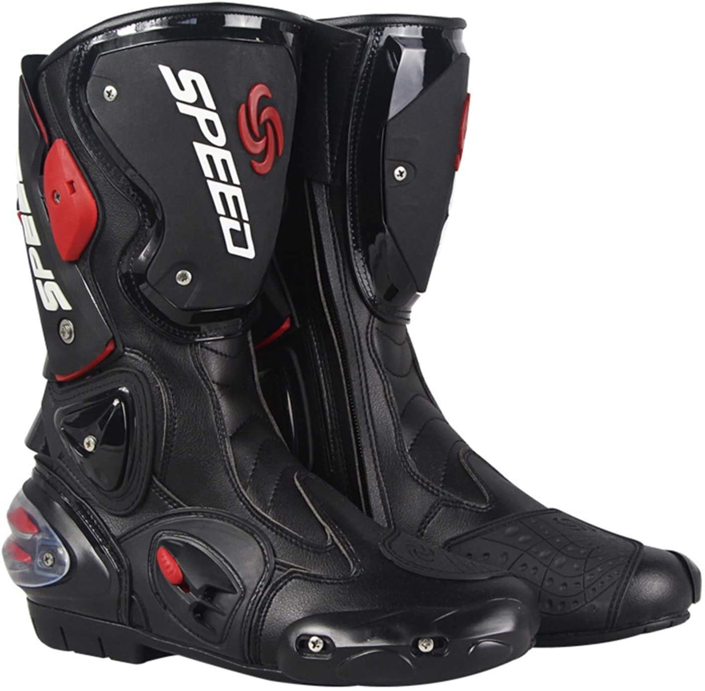LOJALS Men's Motocross Leather Boots - Waterproof Motorcycle Racing Boots with Adjustable Ventilation & Hard-Shell Protectors for Enduro, Cross, and Sports Riding | Durable Protection for Off-Road Adventures & Track Racing
