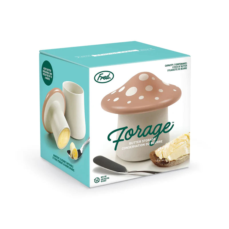 Fred Forage Butter Keeper - Airtight Butter Dish for Fresh Storage, Perfect for Countertop or Fridge - Ideal for Baking, Cooking & Spreading