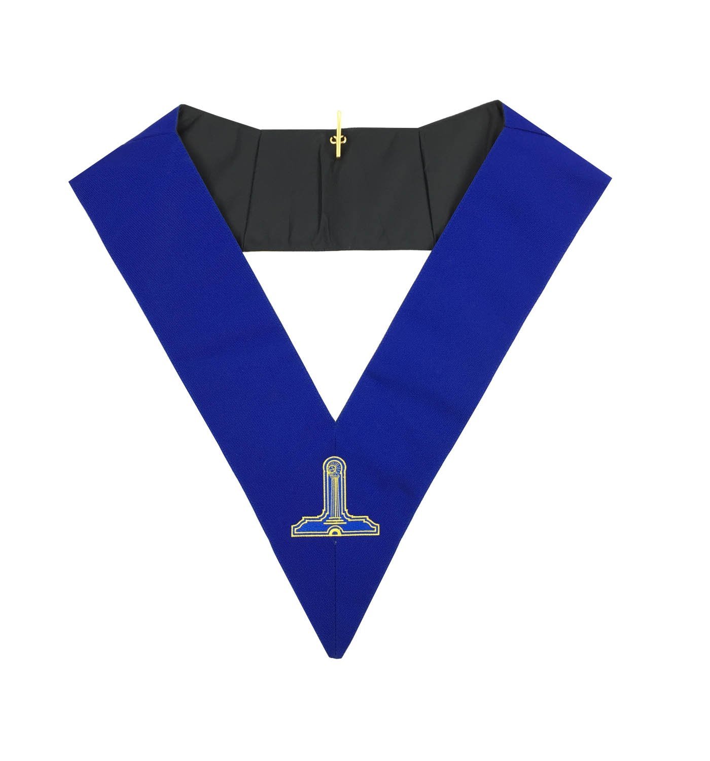 Masonic Blue Lodge Officers Collar Set of 12 - Machine Embroidered Freemason Regalia MS025 for Lodge Meetings & Ceremonies