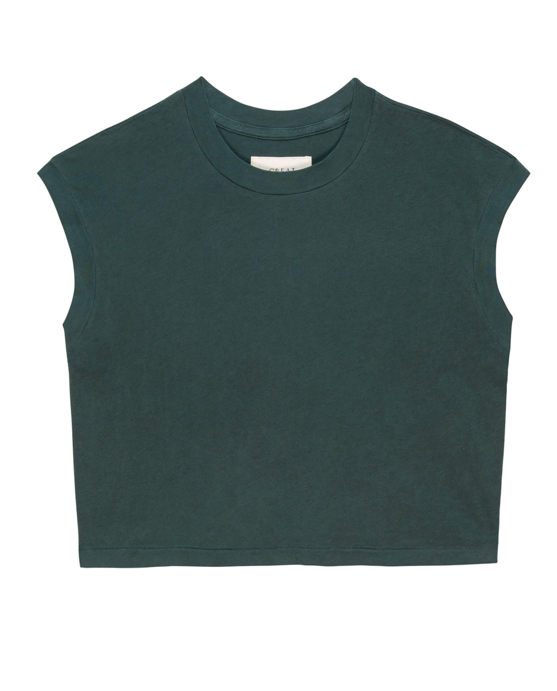 Square Neck T-Shirt for Women - Solid Deep Sea Green Color - Perfect for Casual Wear, Layering & Everyday Outfits