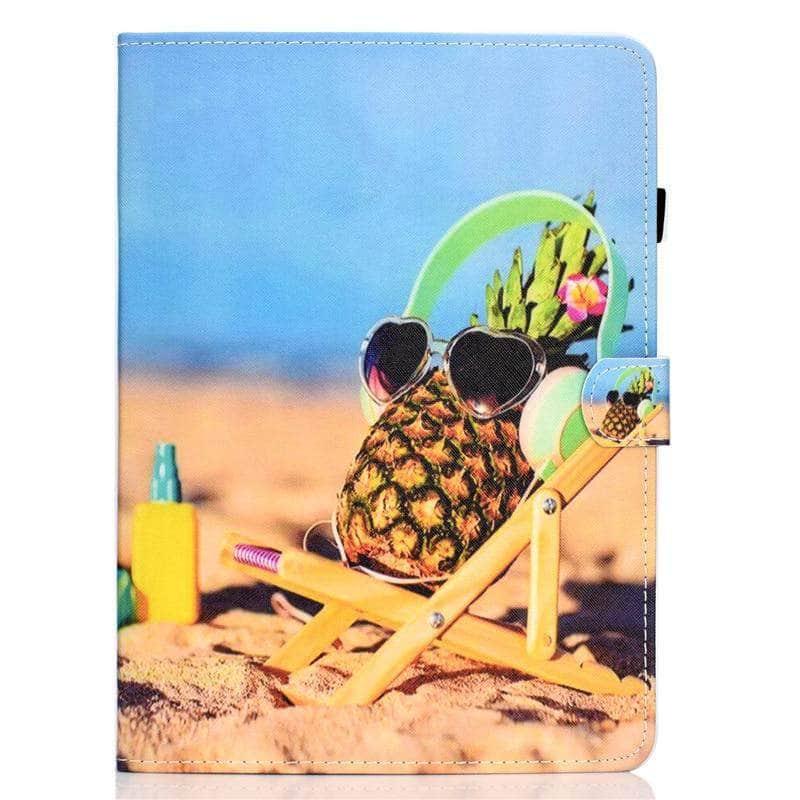 iPad Air 4 10.9 Inch (2020 Model) Cartoon Print Leather Stand Case - Protective Cover with Multiple Viewing Angles for Work, Study & Entertainment