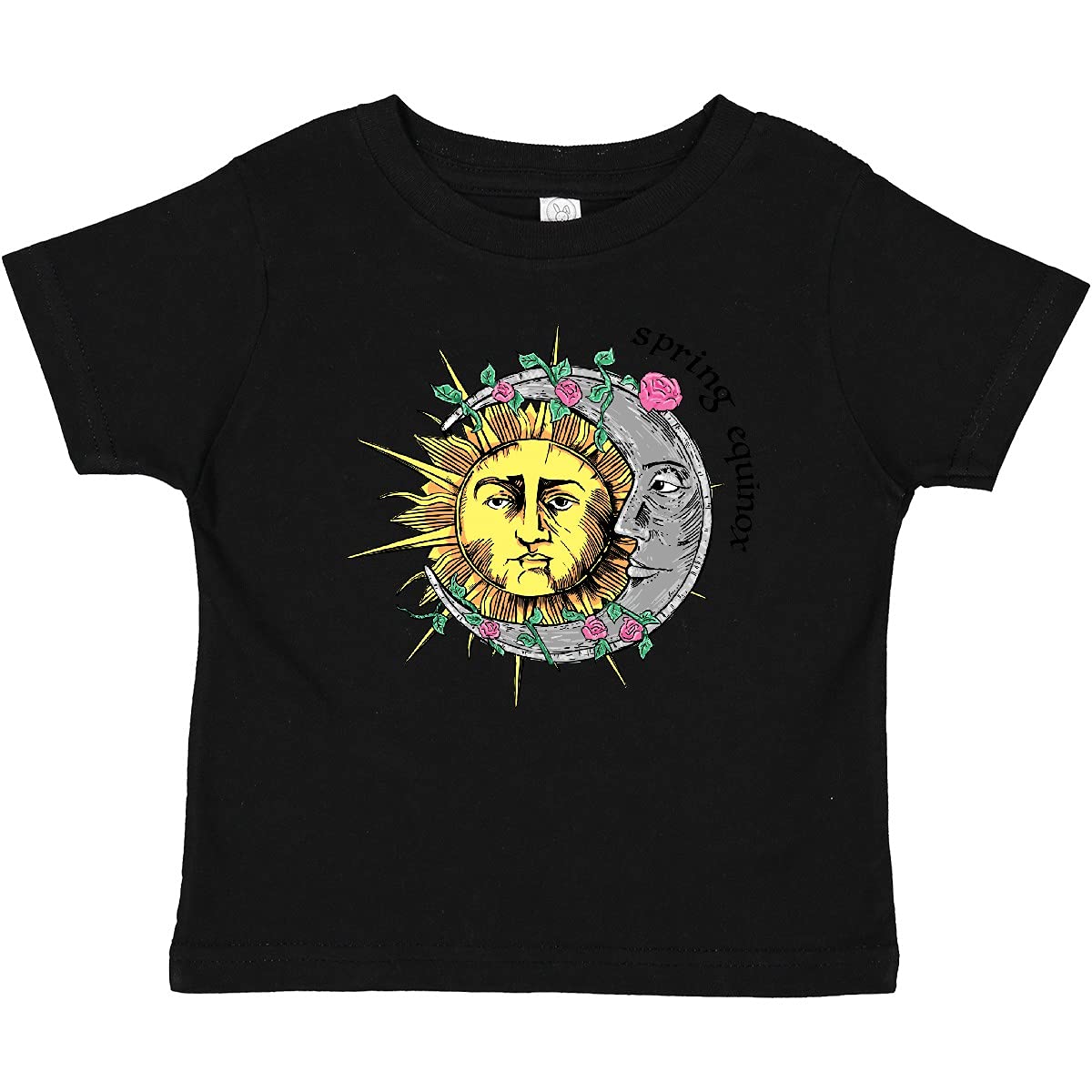 Inktastic 1st Day of Spring Sun and Moon Equinox Baby T-Shirt - Cute Spring Outfit for Toddlers & Infants - Perfect for Spring Celebrations, Easter, and Seasonal Photoshoots