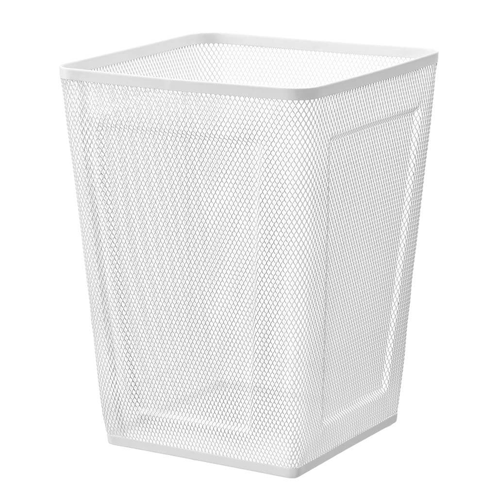 Stainless Steel Mesh Rectangular Trash Can - Home & Office Waste Paper Recycling Bin for Kitchen, Study, and Desk Side | Eco-Friendly Small Garbage Basket for Paper Waste Disposal & Organization