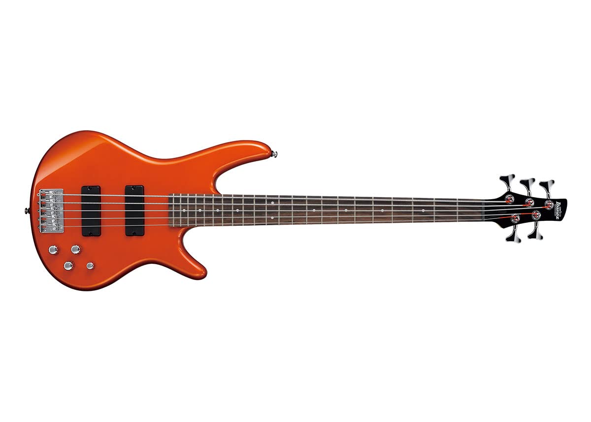 Ibanez Gio SR 5-String Electric Bass Guitar - Roadster Orange Metallic Finish | Perfect for Live Performances, Studio Recording & Rock Music