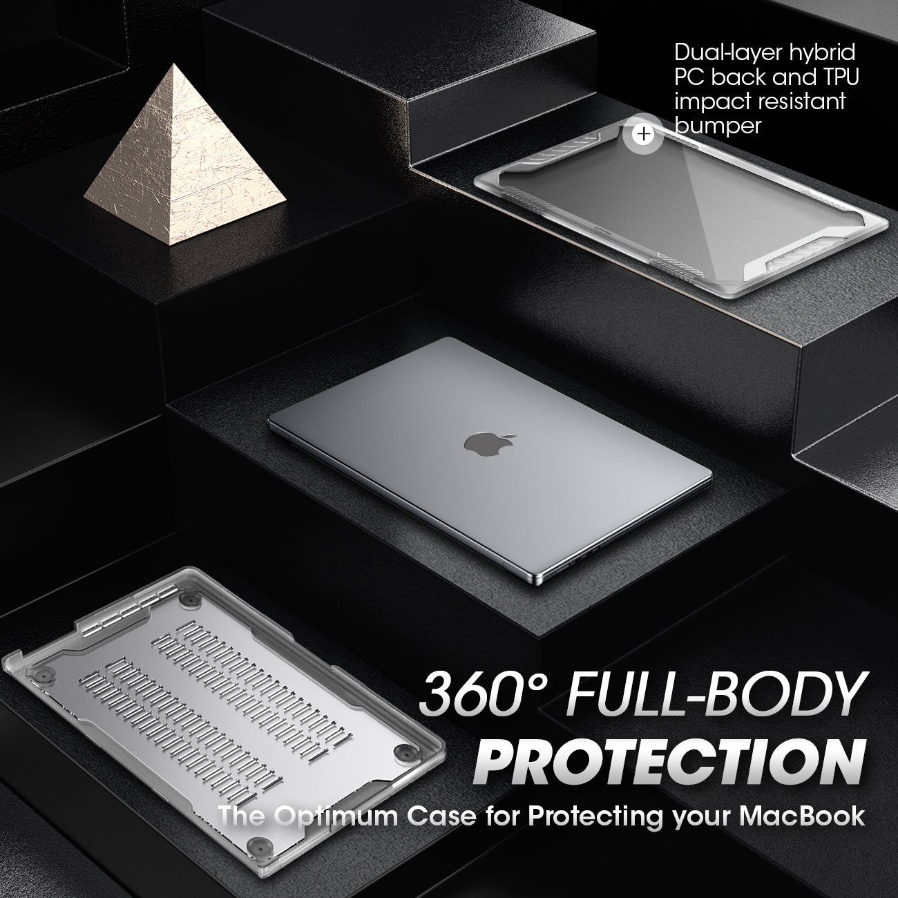 MacBook Pro 14 inch (2021/2023) Unicorn Beetle Pro Series Clear Protective Case - Shockproof & Scratch-Resistant Cover for MacBook Pro 14-inch M1/M2 Chip Models - Perfect for Work, Travel & Everyday Use