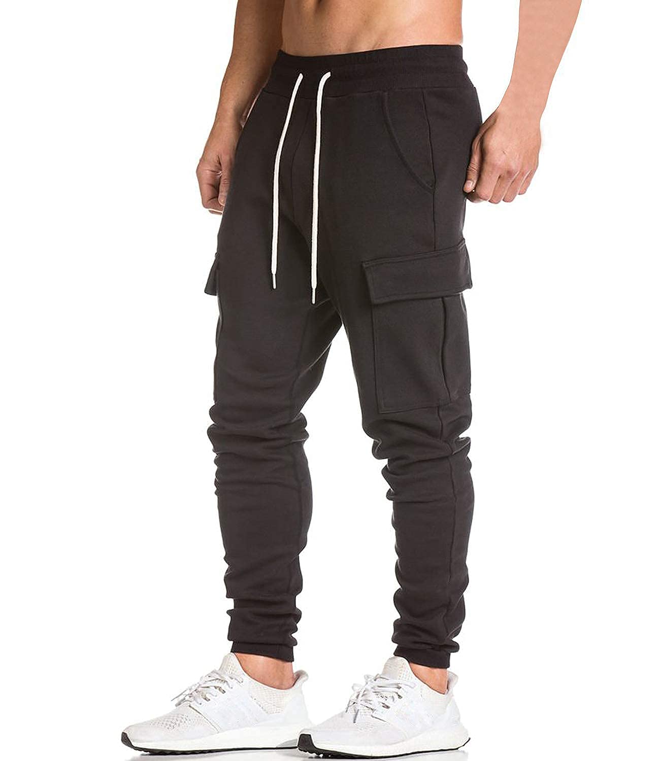 PAIZH Men's Cargo Jogger Pants - Workout Sweatpants with Pockets, Casual Trousers for Gym, Running & Everyday Wear | Comfortable & Stylish Activewear
