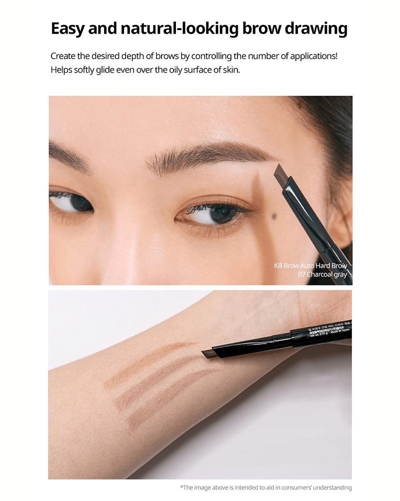 CLIO Kill Brow Auto Hard Brow Pencil - Waterproof Eyebrow Pencil for Natural Looking Brows, Long Lasting & Easy to Apply - Perfect for Daily Makeup & Professional Brow Styling