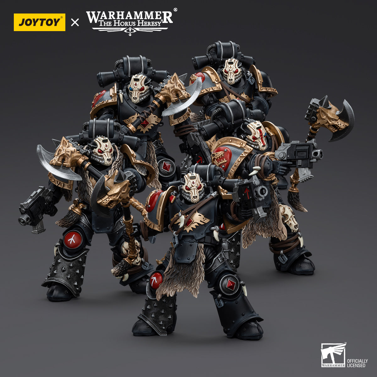 1/18 JOYTOY Warhammer Action Figure - The Horus Heresy Space Wolves Deathsworn Pack - Highly Detailed Collectible Model for Warhammer 40K Fans & Tabletop Gaming Enthusiasts