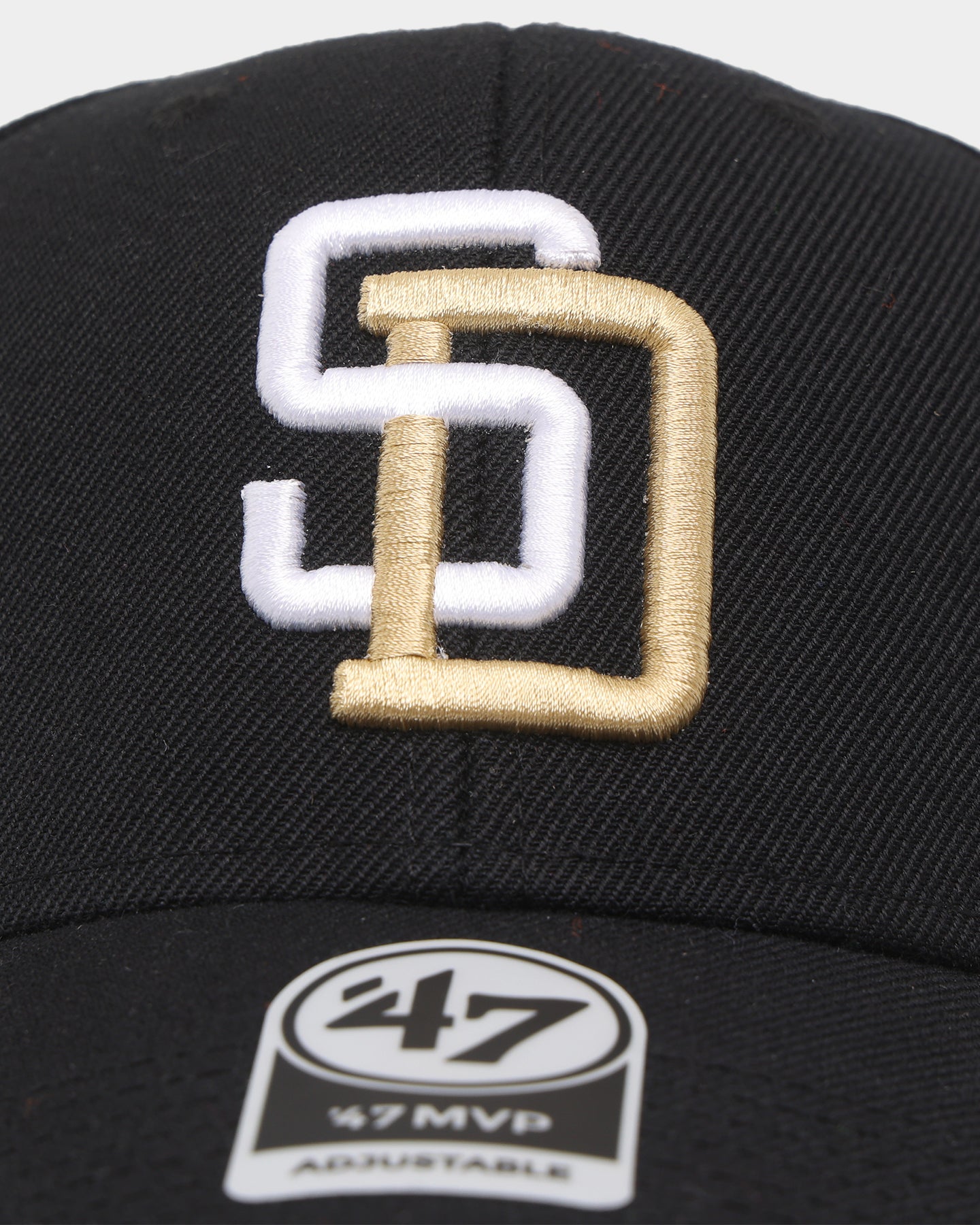 47 Brand San Diego Padres Sure Shot 47 MVP DT Snapback Black Hat - Adjustable Baseball Cap for Men & Women - Perfect for Sports Fans, Casual Wear & Outdoor Activities