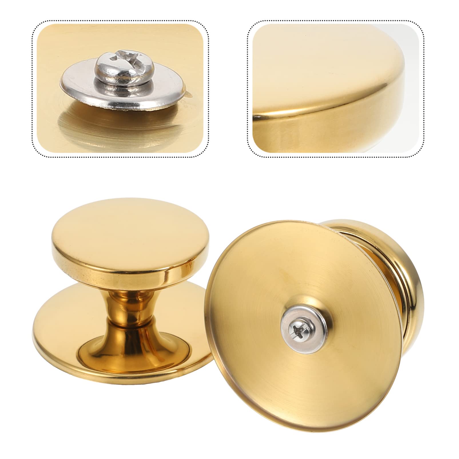 Hemoton 4-Piece Stainless Steel Universal Pot Lid Handles - Replacement Knobs for Cookware, Bakeware & Pans - Secure Grip for Safe Cooking & Baking - Perfect for Kitchen, Stovetop & Oven Use