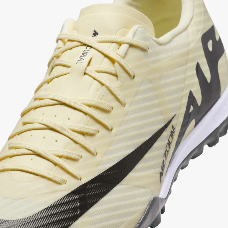 Nike Mercurial Vapor 15 Academy TF Turf Soccer Shoes for Men - Lemonade/Black Color | Artificial Grass Football Cleats for Training & Matches