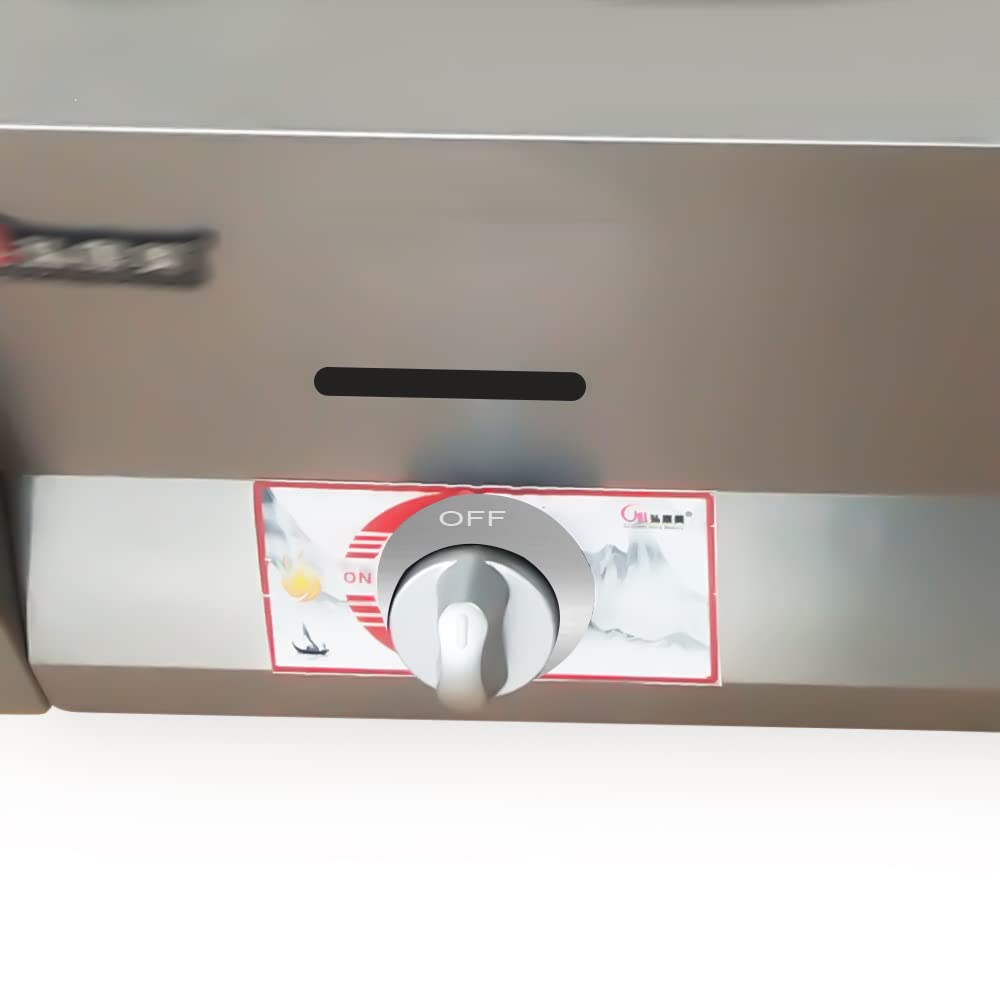2 Wells 6L Commercial Gas Fryer & Food Warmer - Countertop Catering Equipment for Noodles, Steaming & Buffet Service | Perfect for Restaurants, Cafeterias & Catering Businesses