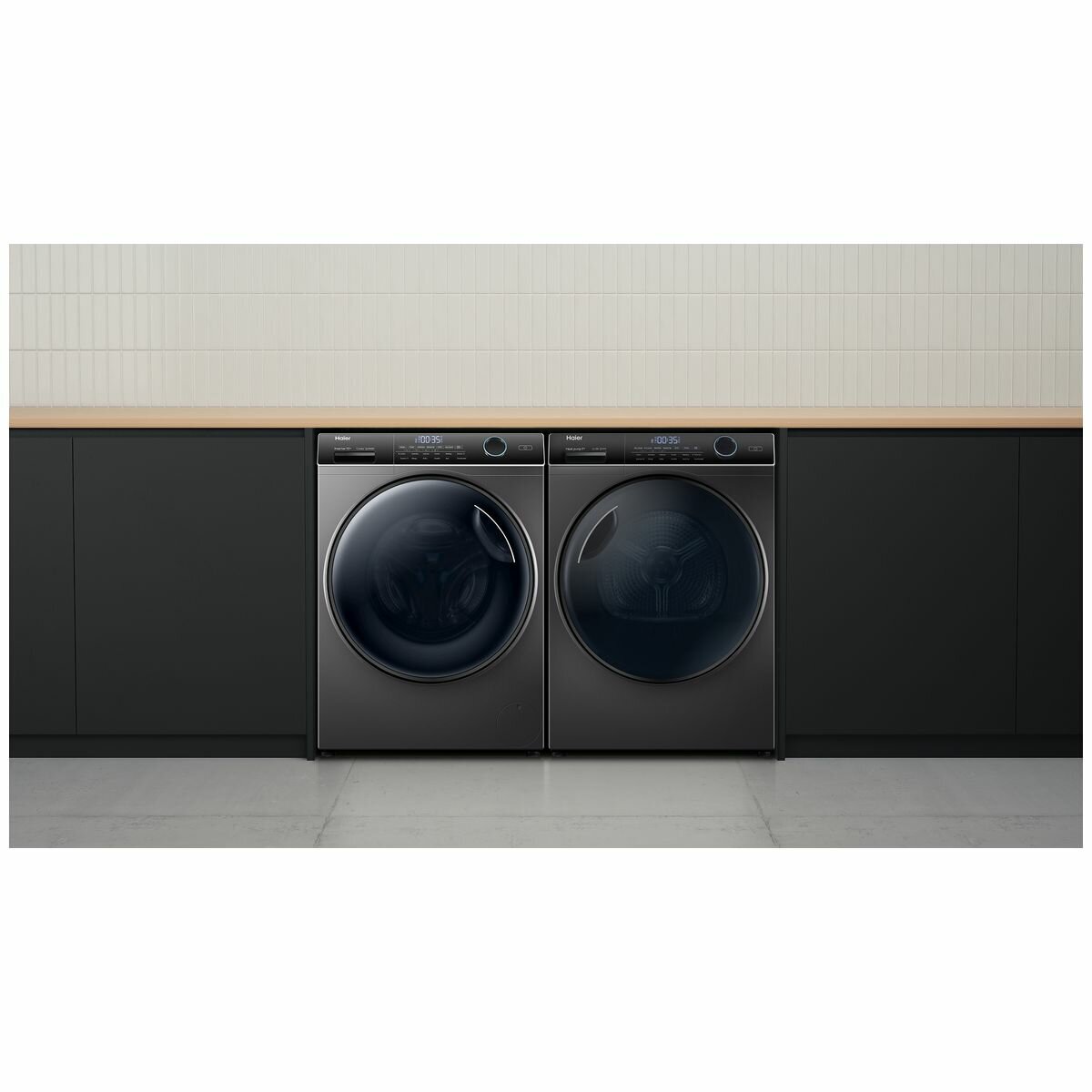 Haier 500 Series 9.5kg Front Load Washing Machine HWF95ANB1 - Energy Efficient, Quiet Operation for Apartments & Small Homes - Perfect for Laundry Rooms, Basements & Compact Spaces