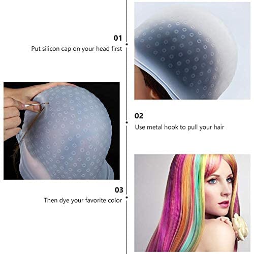 Professional Hair Coloring Kit - Reusable Highlight Cap, Dye Brush, Mixing Bowl & Tail Comb for Salon-Quality Highlights at Home | Perfect for DIY Balayage, Ombre & Root Touch-Ups