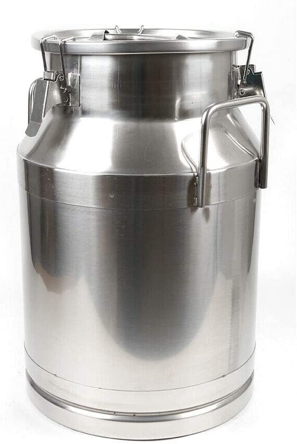 Premium Stainless Steel Milk Transport Can - 28L Vintage Silicone Sealed Bucket for Wine, Liquid Storage & Farm Use | Durable Dairy Container for Milk Collection, Brewing & Agricultural Applications