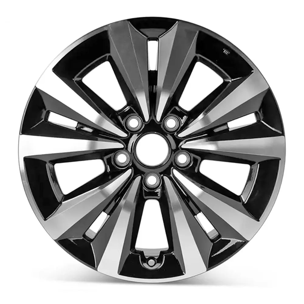 17 Inch Honda Civic Wheel Replacement - Machined Black Replica Rim 95358 42700T20A92 | Perfect for Car Upgrades & Customization