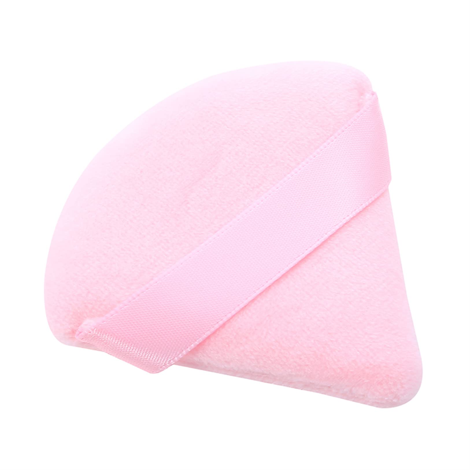 **Soft Triangle Mini Powder Puff for Face & Body - Makeup Setting Sponge for Loose Powder, Mineral Powder & Foundation (Pink) - Perfect for On-the-Go Touch-Ups & Flawless Finish**
