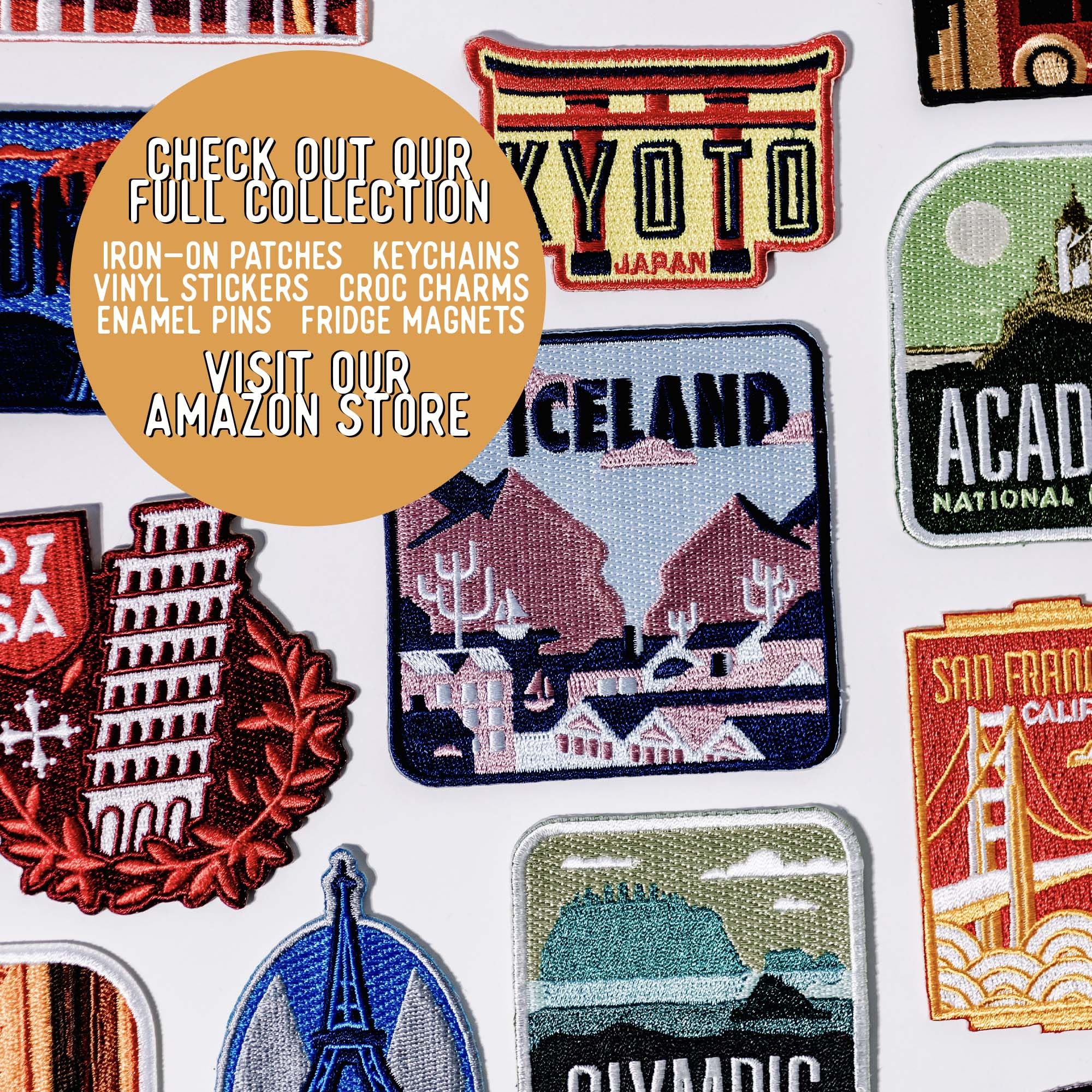 Vagabond Heart Japan Iron-On Patch - Japanese Travel Badge Souvenir for Backpacks, Jackets & Scrapbooks - Perfect for Travel Enthusiasts & Japan Lovers