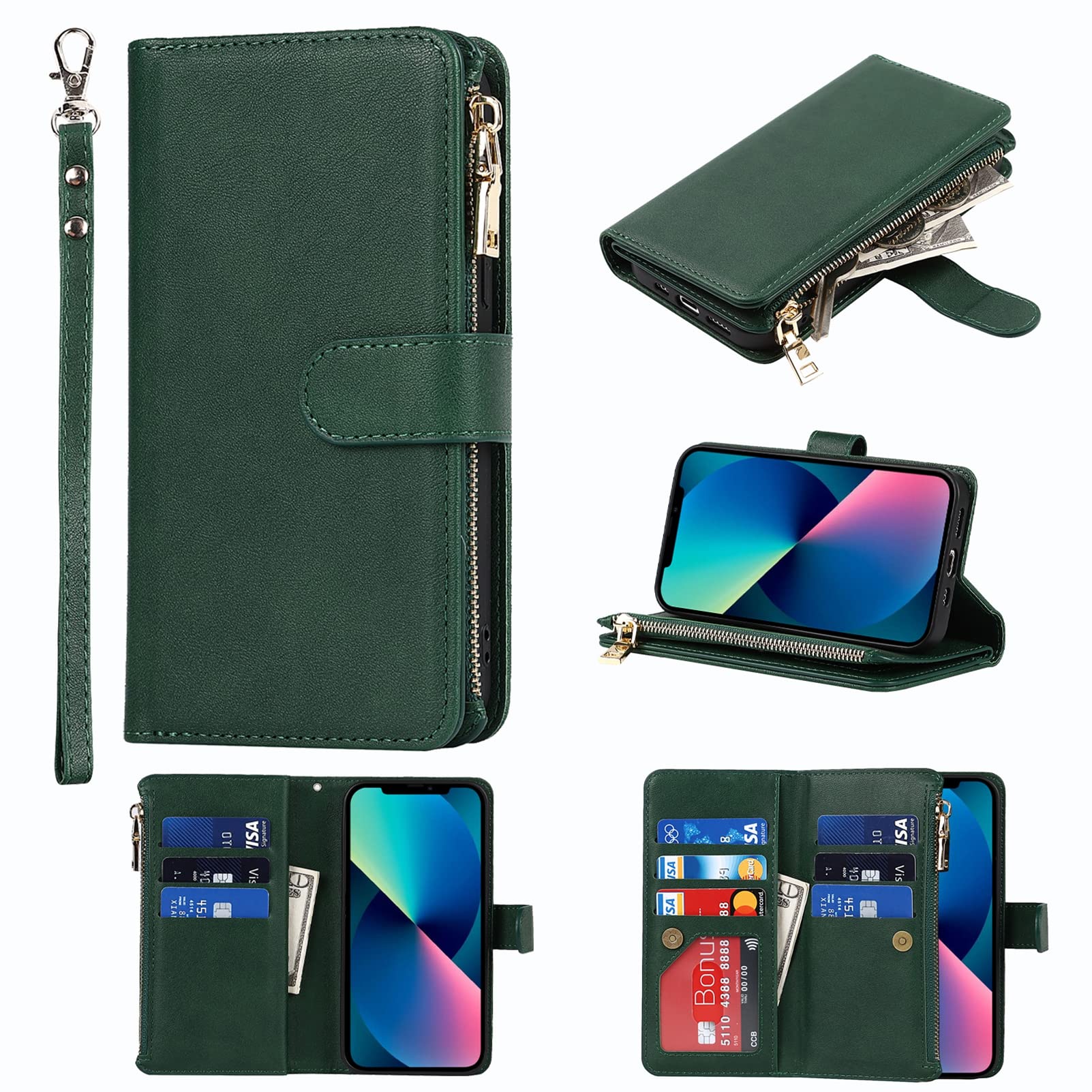 Premium Leather Wallet Case for iPhone 13/14 (6.1