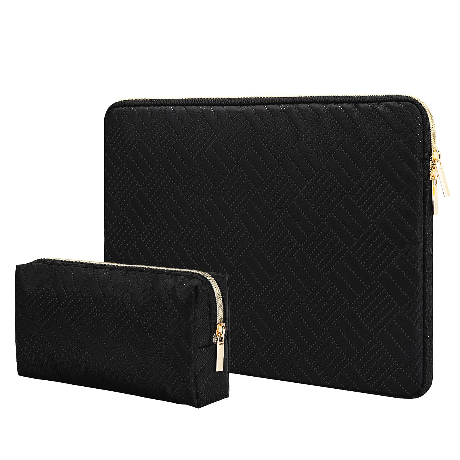 RAINYEAR 13.3 Inch Laptop Sleeve for MacBook Pro M3/M2/M1 (A2918, A2992, A2338, A2779) & Acer Chromebook Spin 513 - Padded Protective Case with Accessories Pouch - Perfect for Travel, Office & School Use - Black