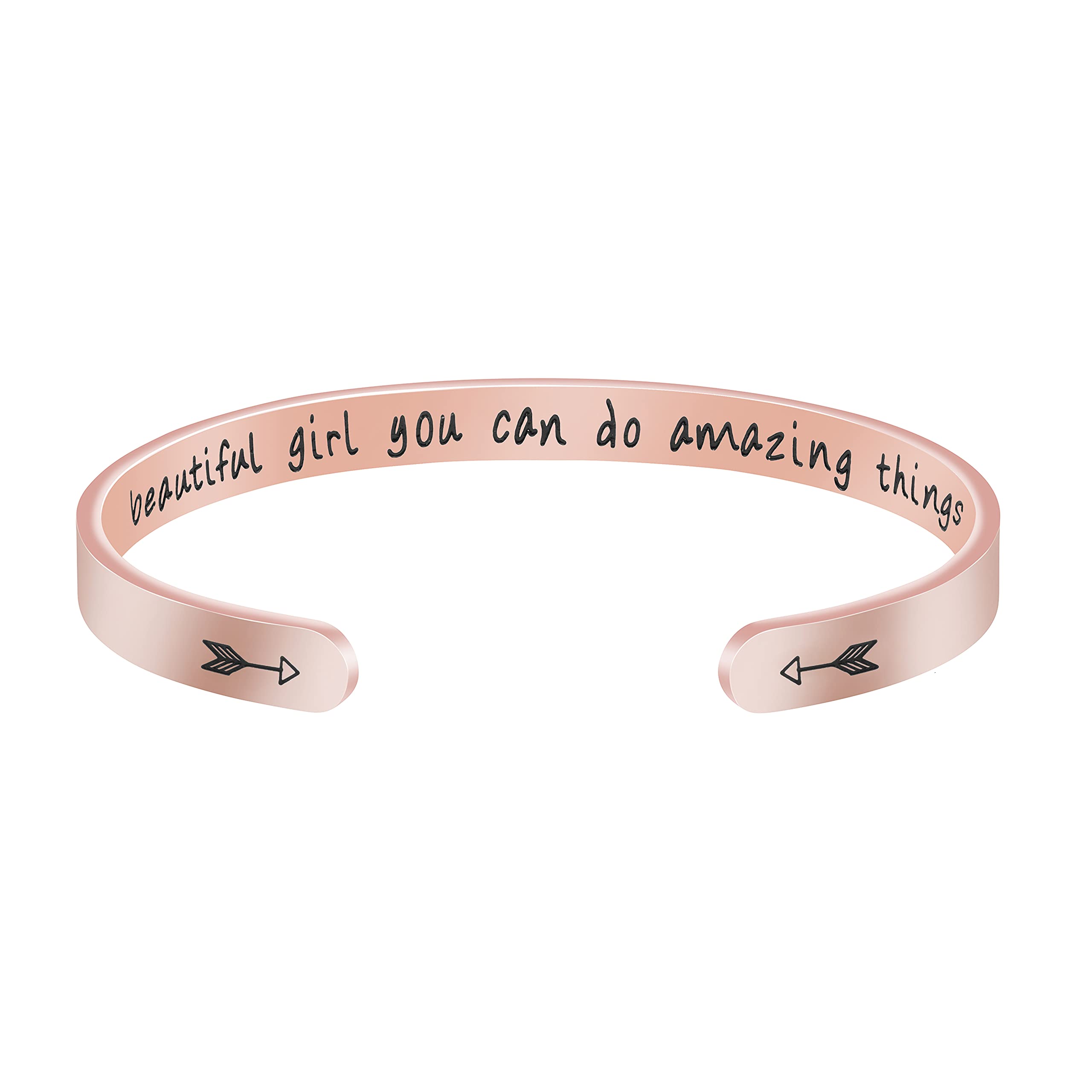 JoycuFF Women's Stainless Steel Cuff Bracelet - Meaningful Christmas, Birthday & Thanksgiving Gift for Mom - Elegant Bangle Jewelry for Mother's Day, Anniversary & Special Occasions
