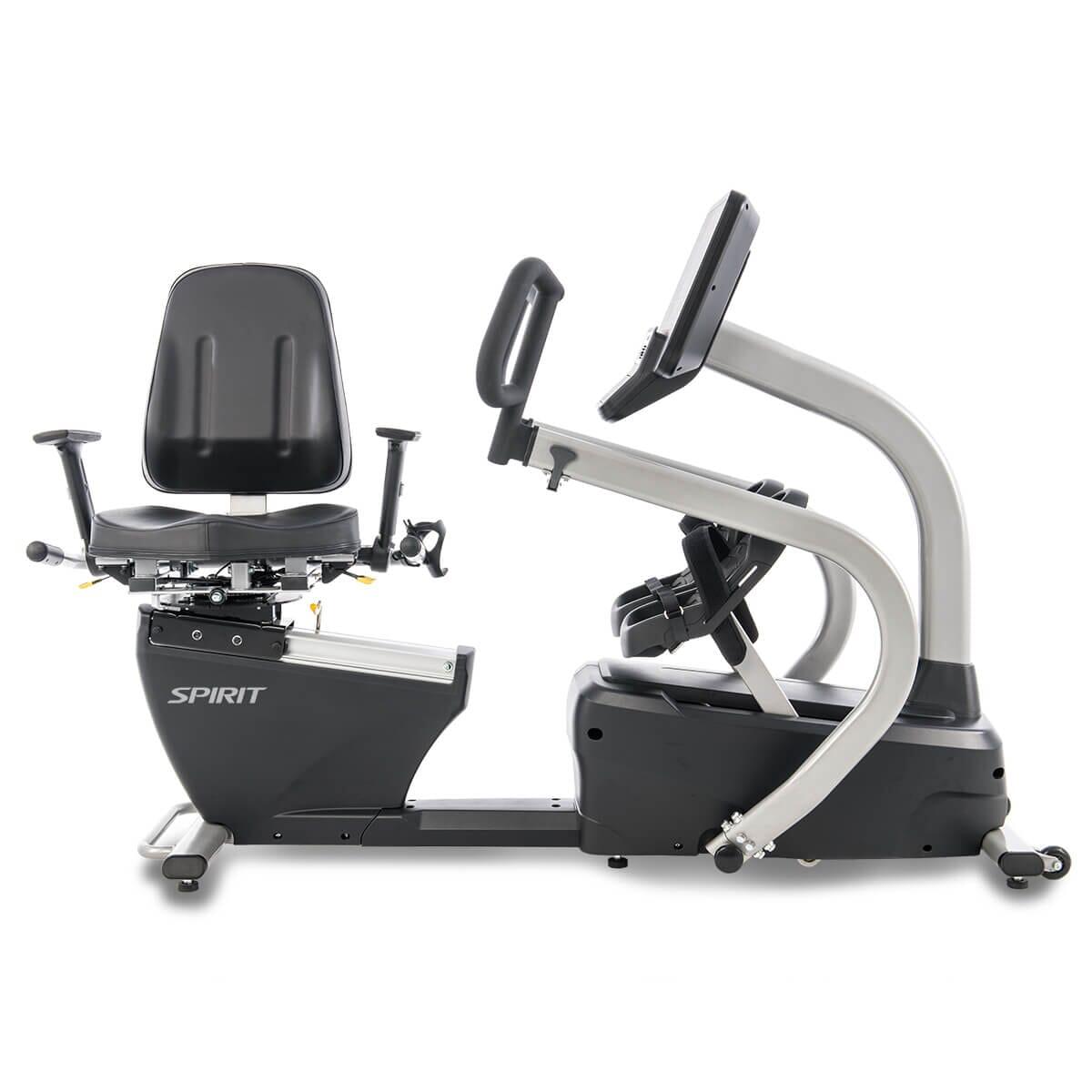 Spirit Fitness CRS800S Recumbent Stepper Exercise Bike - Low Impact Cardio Machine for Home Gym, Seniors & Physical Therapy - Compact Seated Workout Equipment for Small Spaces